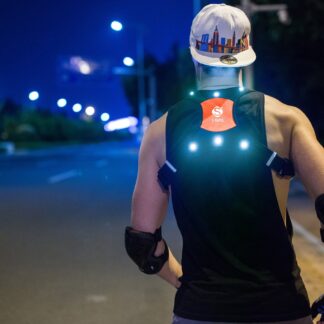 <strong>S-Triple vest med lommer, krog, reflekser og 6 ryglys</br> SORT, LARGE</strong>