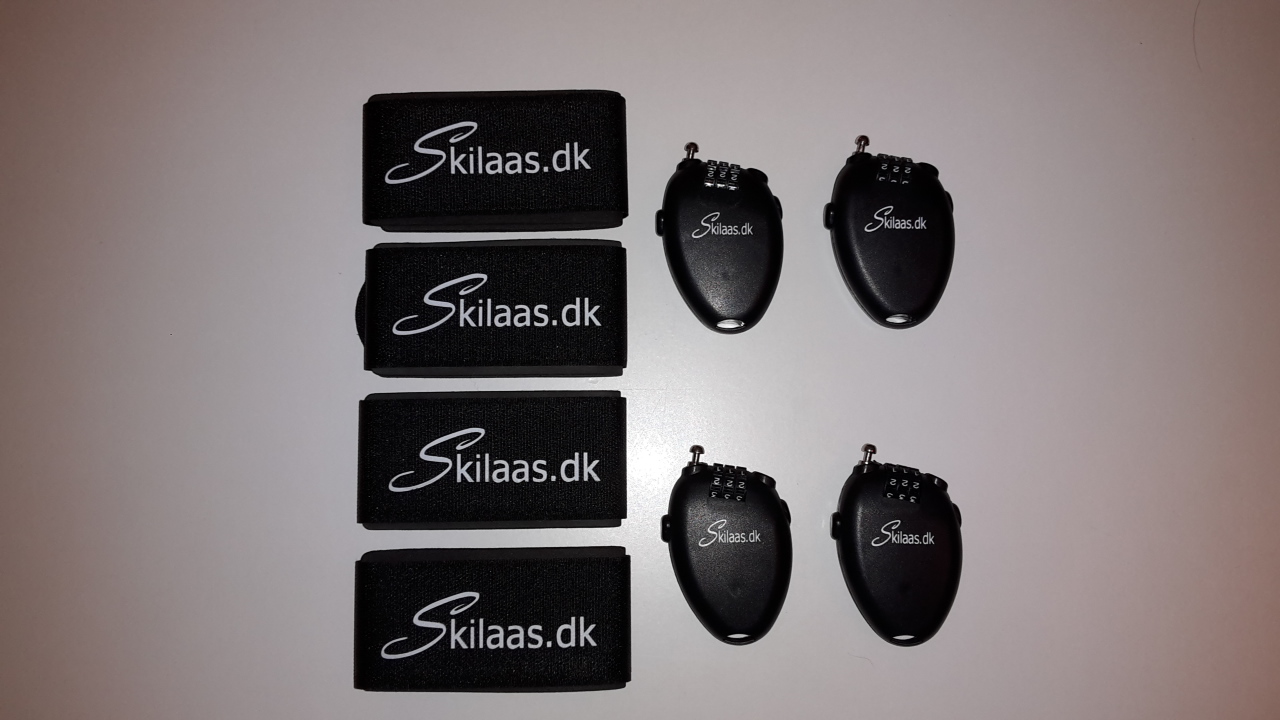 <strong>4 skilåse og 4 straps - undgå tyveri og få nem transport</strong>
